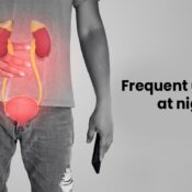 Apex Hospital urologist examining a patient with frequent urination at night (nocturia) symptom